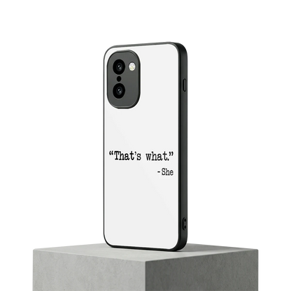 Thats What oneplus 15r mobile cover | shockproof glass phone case
