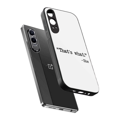 Thats What sleek oneplus nord ce 4 lite cover with tempered glass back and TPU edges