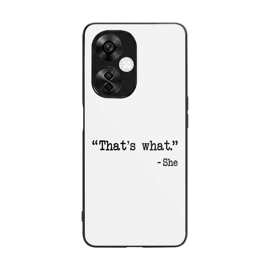 Thats What back phone cover | glass case for oneplus nord ce 3 lite
