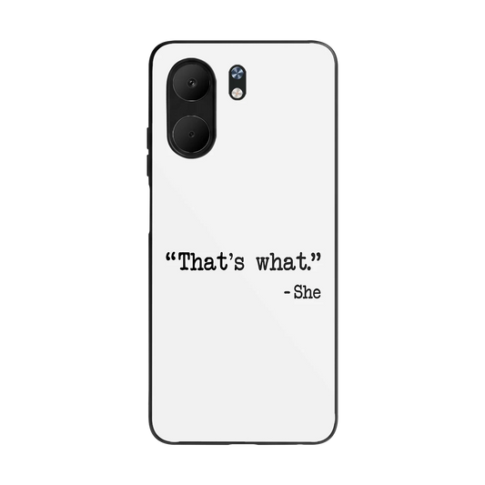 Thats What back phone cover | glass case for oppo a5x 5g