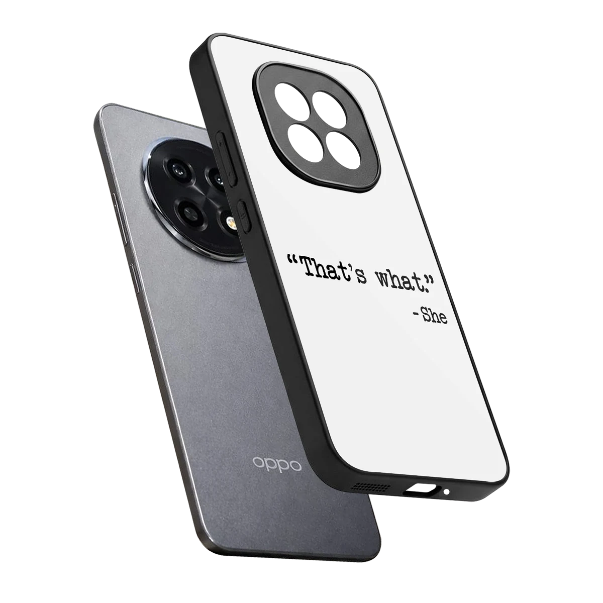 Thats What sleek oppo f29 pro 5g cover with tempered glass back and TPU edges