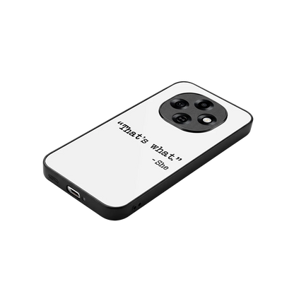 Thats What stylish phone case for oppo f31 pro 5g | glossy glass and slim fit