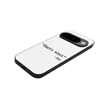 Thats What stylish phone case for google pixel 10 | glossy glass and slim fit