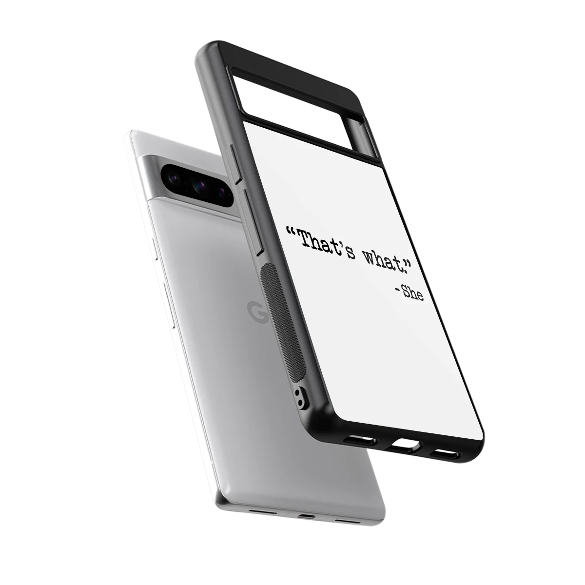 Thats What sleek google pixel 8 pro cover with tempered glass back and TPU edges