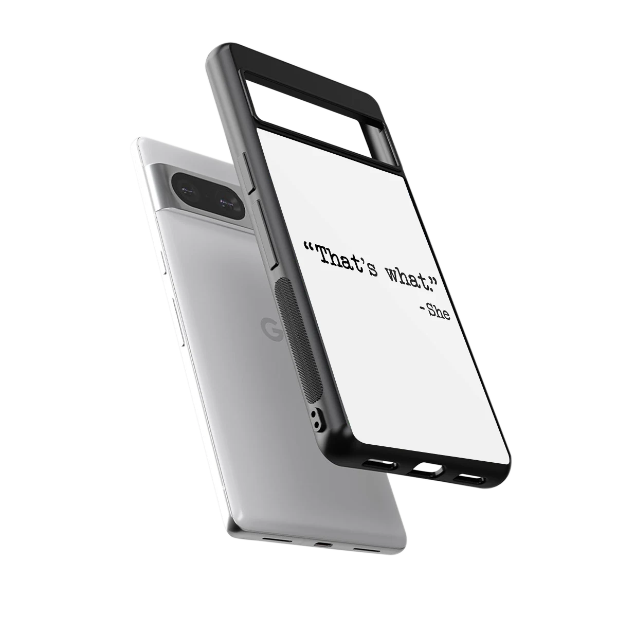 Thats What sleek google pixel 8 cover with tempered glass back and TPU edges