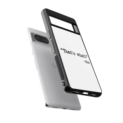 Thats What sleek google pixel 8 cover with tempered glass back and TPU edges