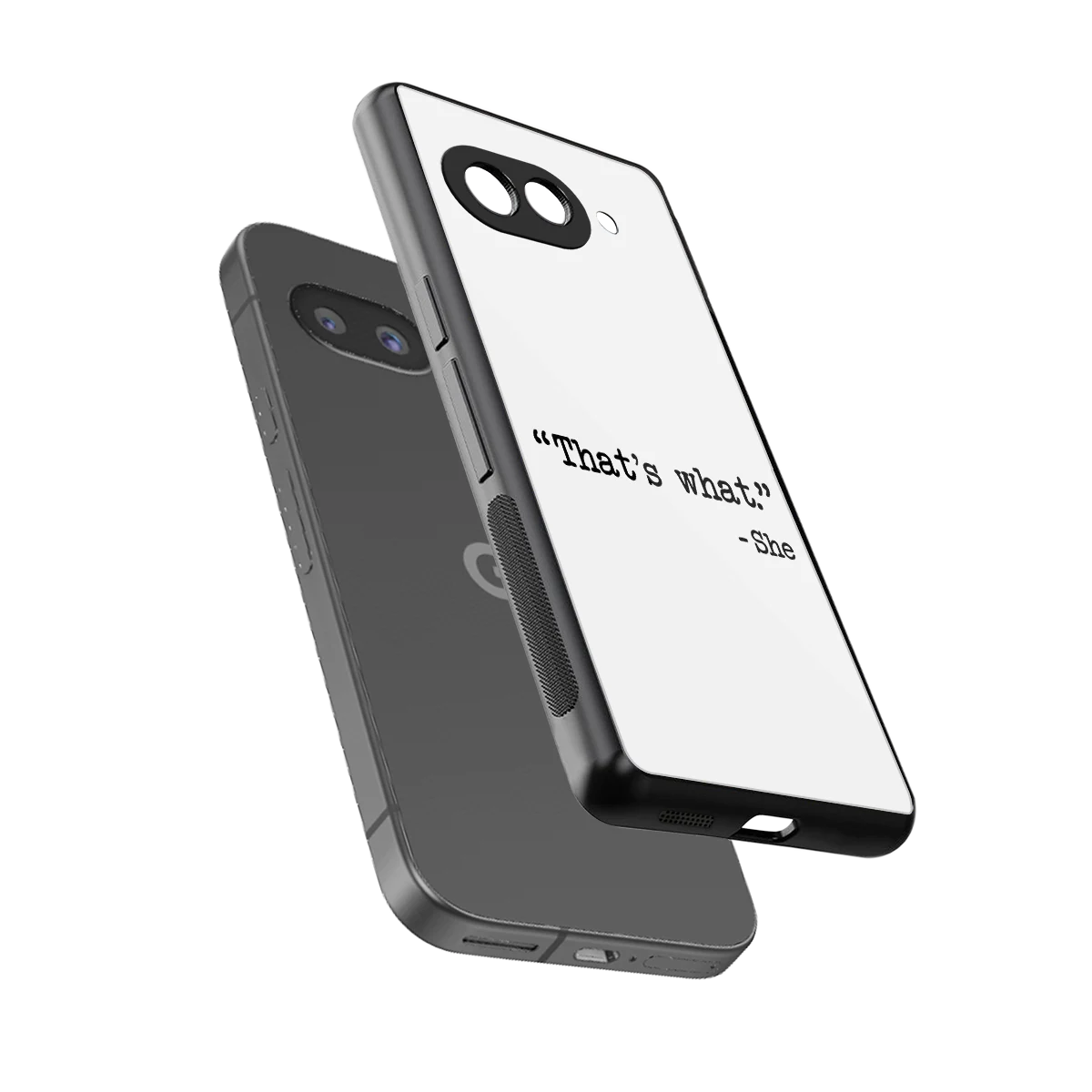 Thats What sleek google pixel 10a cover with tempered glass back and TPU edges