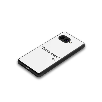 Thats What stylish phone case for google pixel 10a | glossy glass and slim fit
