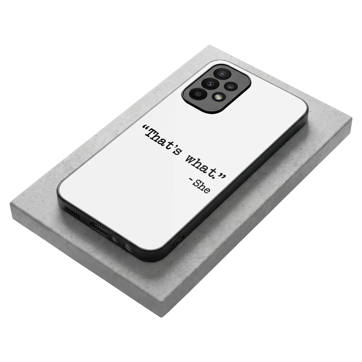 Thats What stylish phone case for samsung galaxy a23 | glossy glass and slim fit
