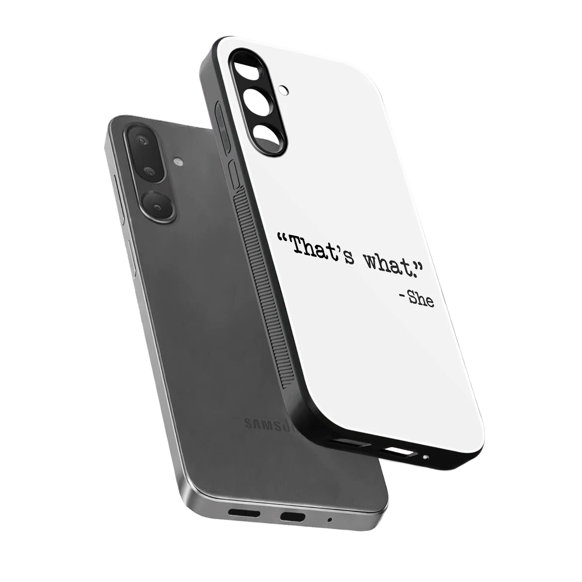 Thats What sleek samsung galaxy m36 5g cover with tempered glass back and TPU edges