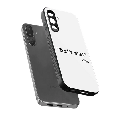 Thats What sleek samsung galaxy m36 5g cover with tempered glass back and TPU edges