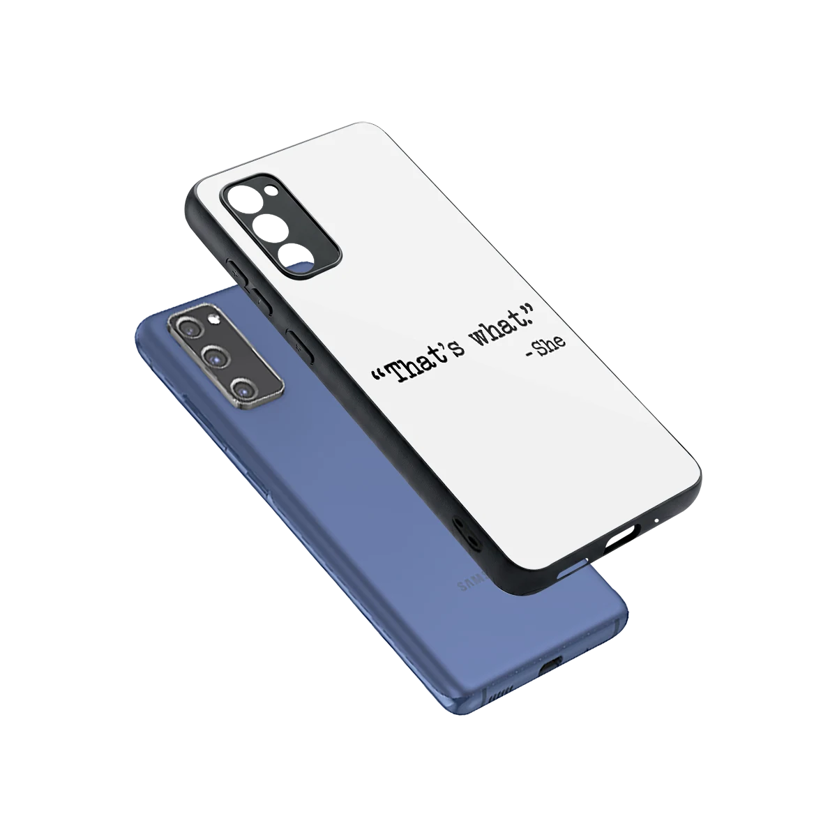 Thats What sleek samsung galaxy s20 fe cover with tempered glass back and TPU edges