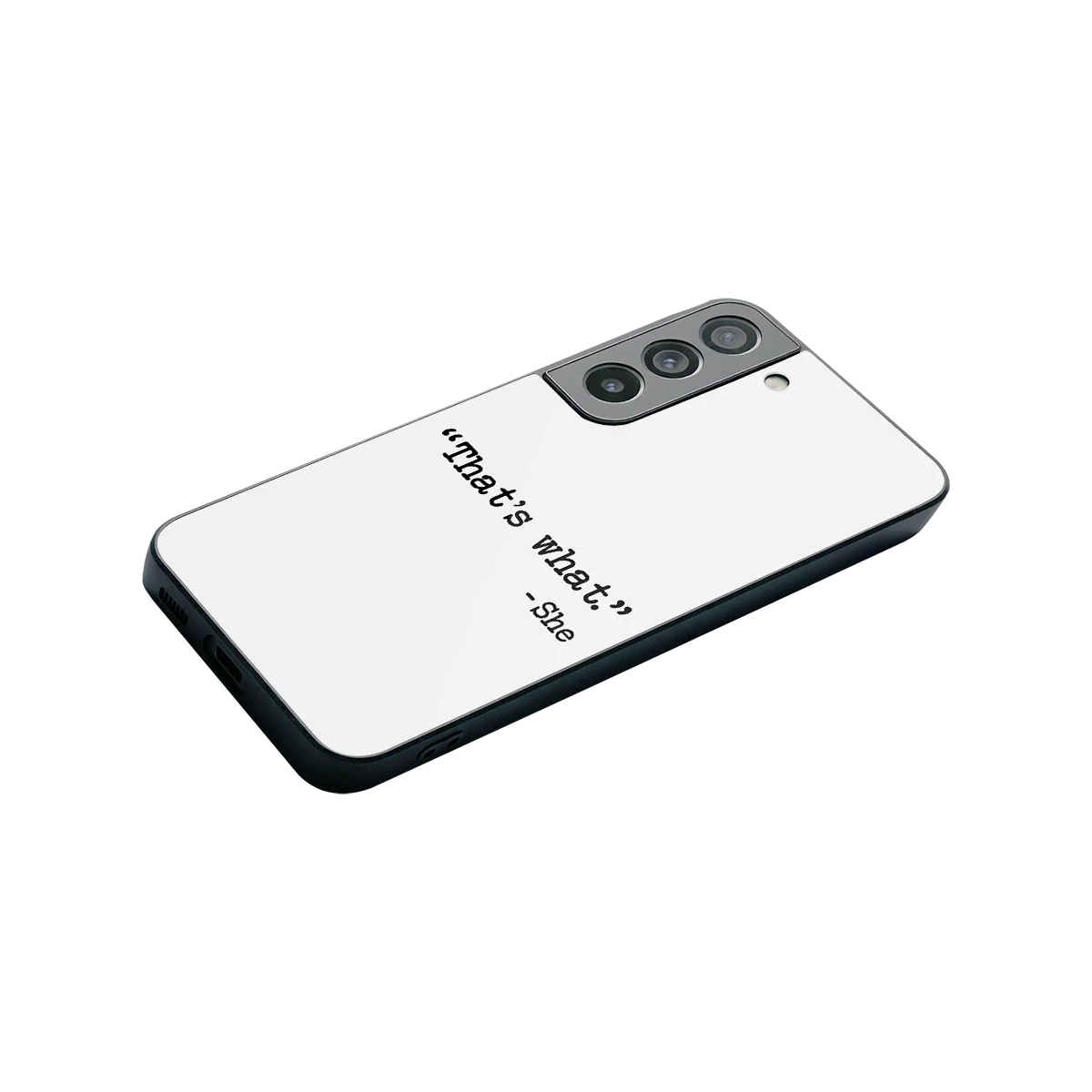 Thats What stylish phone case for samsung galaxy s22 | glossy glass and slim fit