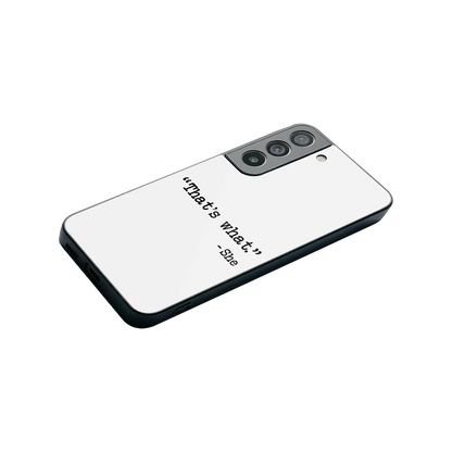 Thats What stylish phone case for samsung galaxy s22 | glossy glass and slim fit