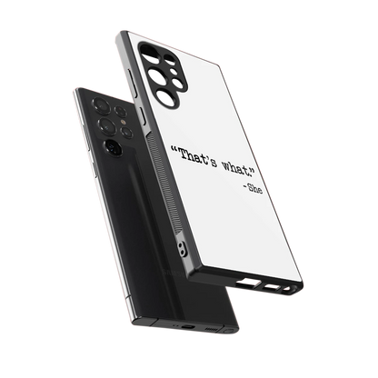 Thats What sleek samsung galaxy s23 ultra cover with tempered glass back and TPU edges