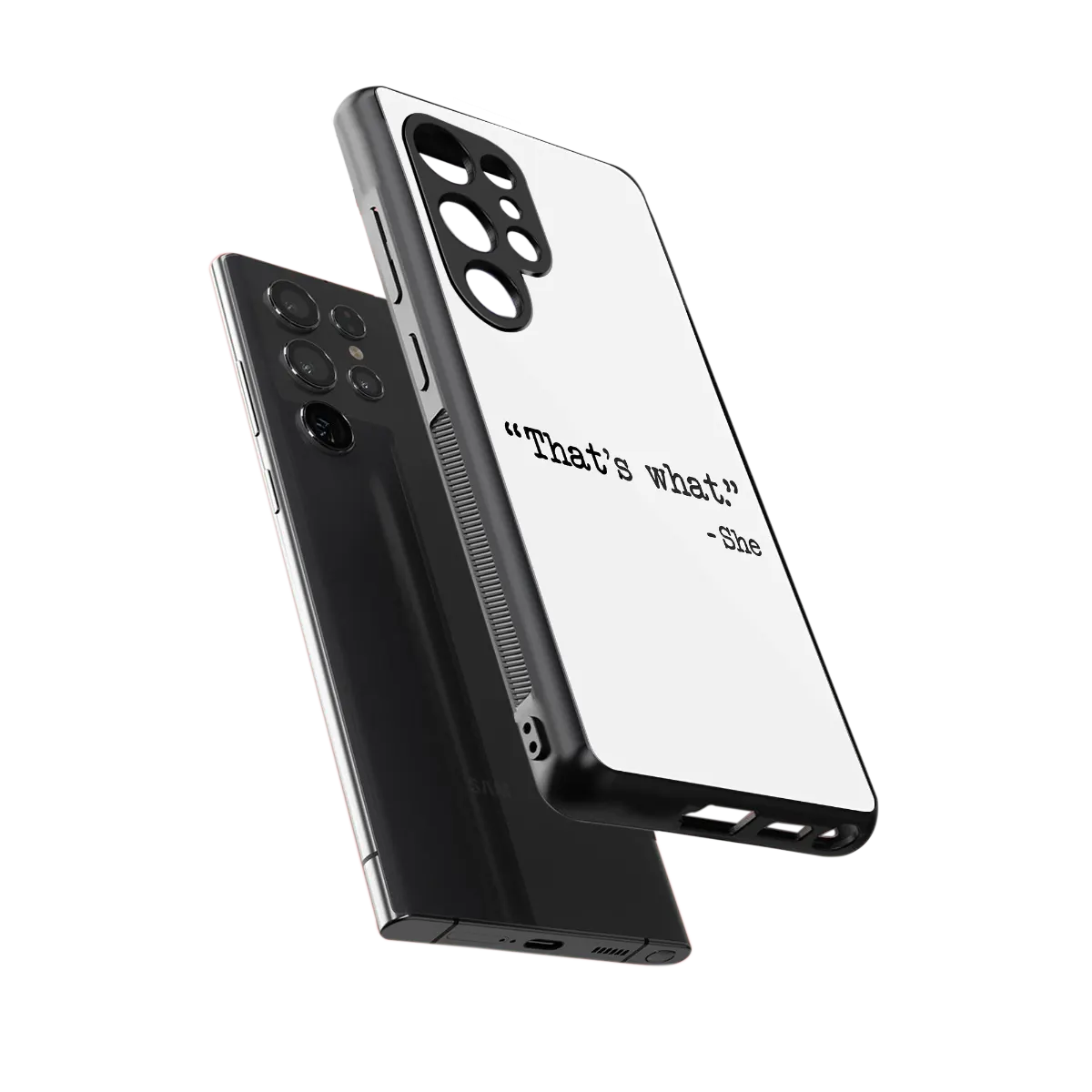 Thats What sleek samsung galaxy s25 ultra cover with tempered glass back and TPU edges