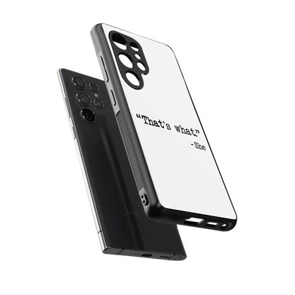Thats What sleek samsung galaxy s25 ultra cover with tempered glass back and TPU edges