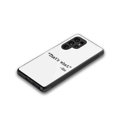Thats What stylish phone case for samsung galaxy s25 ultra | glossy glass and slim fit