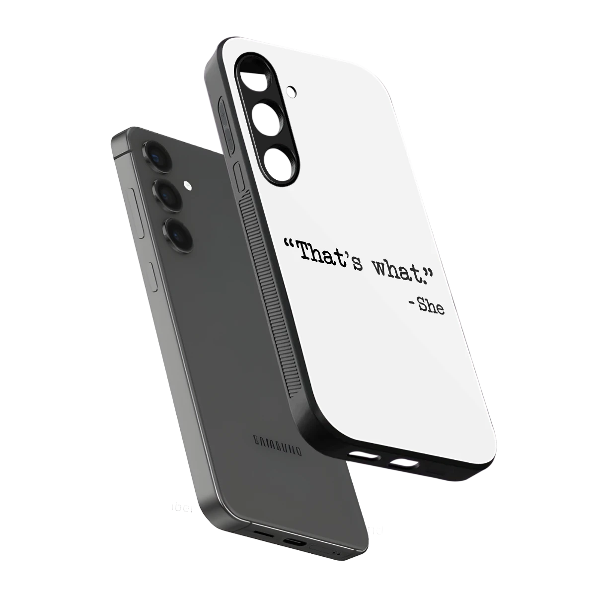 Thats What sleek samsung galaxy s26 cover with tempered glass back and TPU edges