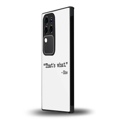 Thats Whatvivo v30 pro mobile cover | shockproof glass phone case
