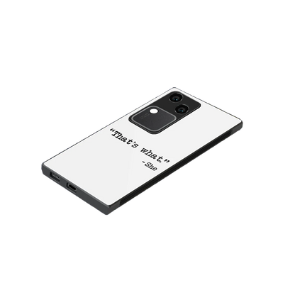 Thats What stylish phone case for vivo v30 | glossy glass and slim fit