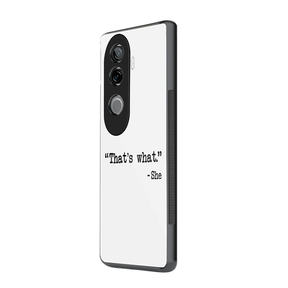 Thats What vivo v40e mobile cover | shockproof glass phone case