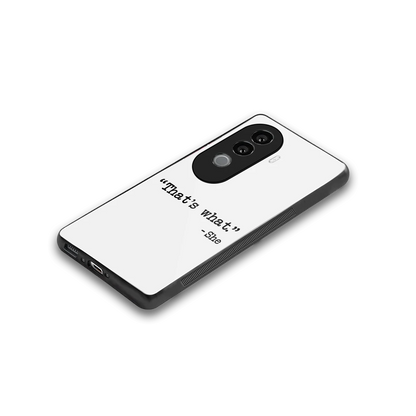 Thats What stylish phone case for vivo v40e | glossy glass and slim fit