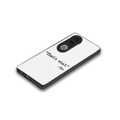 Thats What stylish phone case for vivo v50 | glossy glass and slim fit
