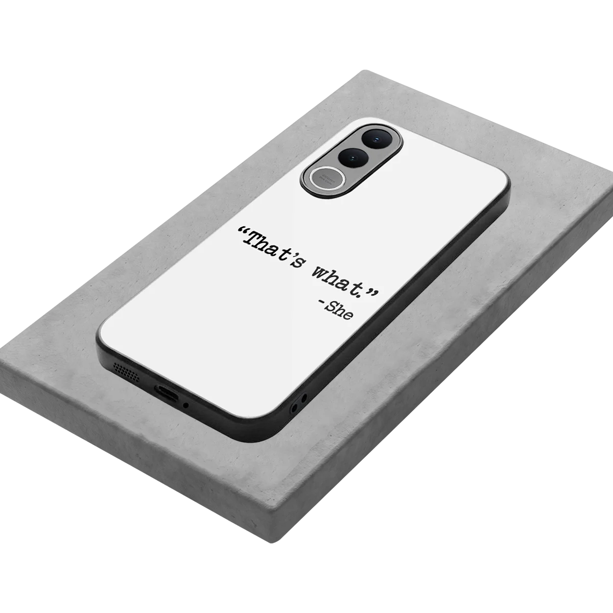 Thats What stylish phone case for vivo v70 fe | glossy glass and slim fit