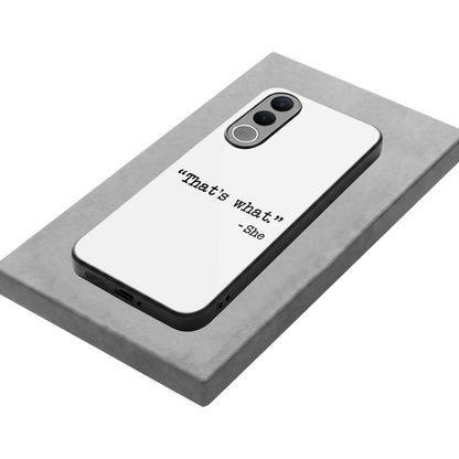 Thats What stylish phone case for vivo v70 fe | glossy glass and slim fit