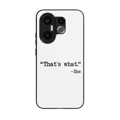 Thats What back phone cover | glass case for vivo x200 fe