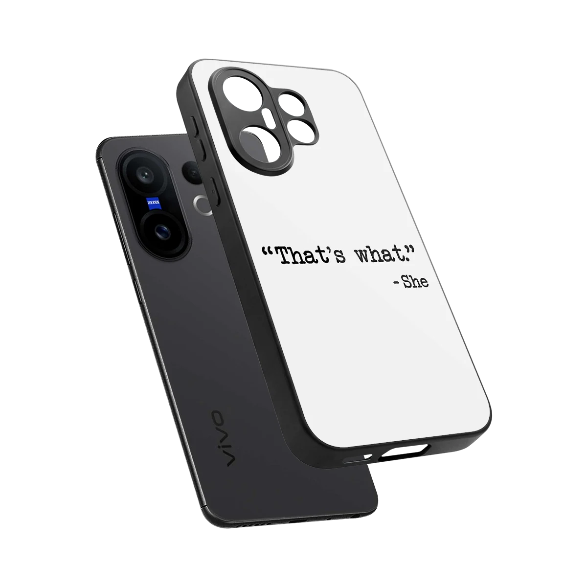 Thats What sleek vivo x200 fe cover with tempered glass back and TPU edges