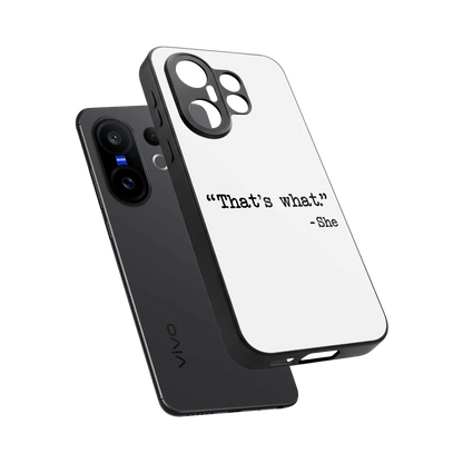 Thats What sleek vivo x200 fe cover with tempered glass back and TPU edges