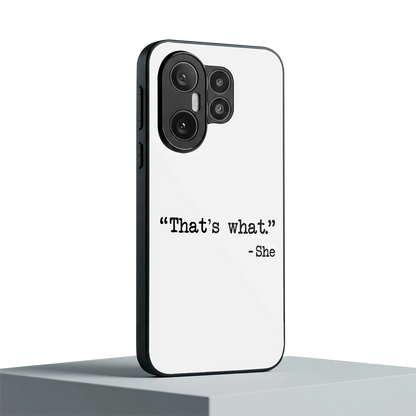 Thats What vivo x200 fe mobile cover | shockproof glass phone case