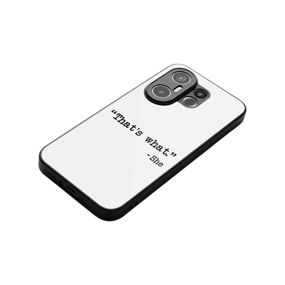 Thats What stylish phone case for vivo x200 fe | glossy glass and slim fit