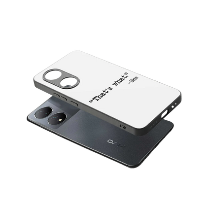 Thats What sleek Vivo-y100 cover with tempered glass back and TPU edges