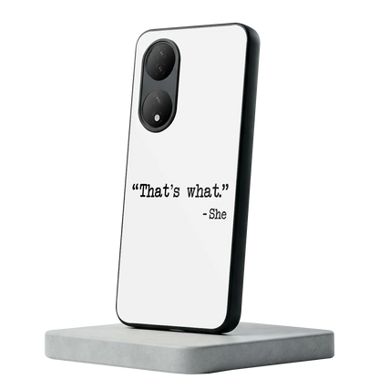 Thats What Vivo-y100 mobile cover | shockproof glass phone case