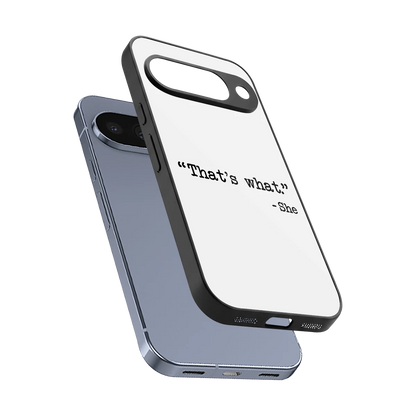 Thats What sleek google pixel 10 cover with tempered glass back and TPU edges