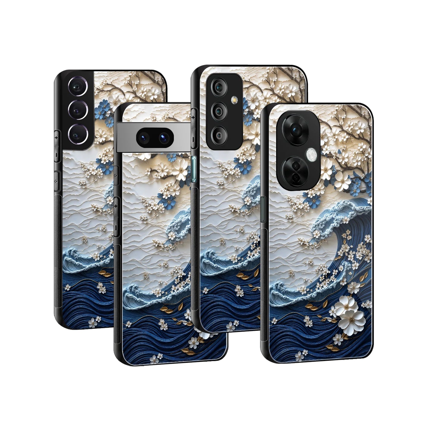 Stylish Glass Back Case for All Smartphones iPhone, Samsung, OnePlus, Pixel, Redmi, Oppo, Vivo, Motorola