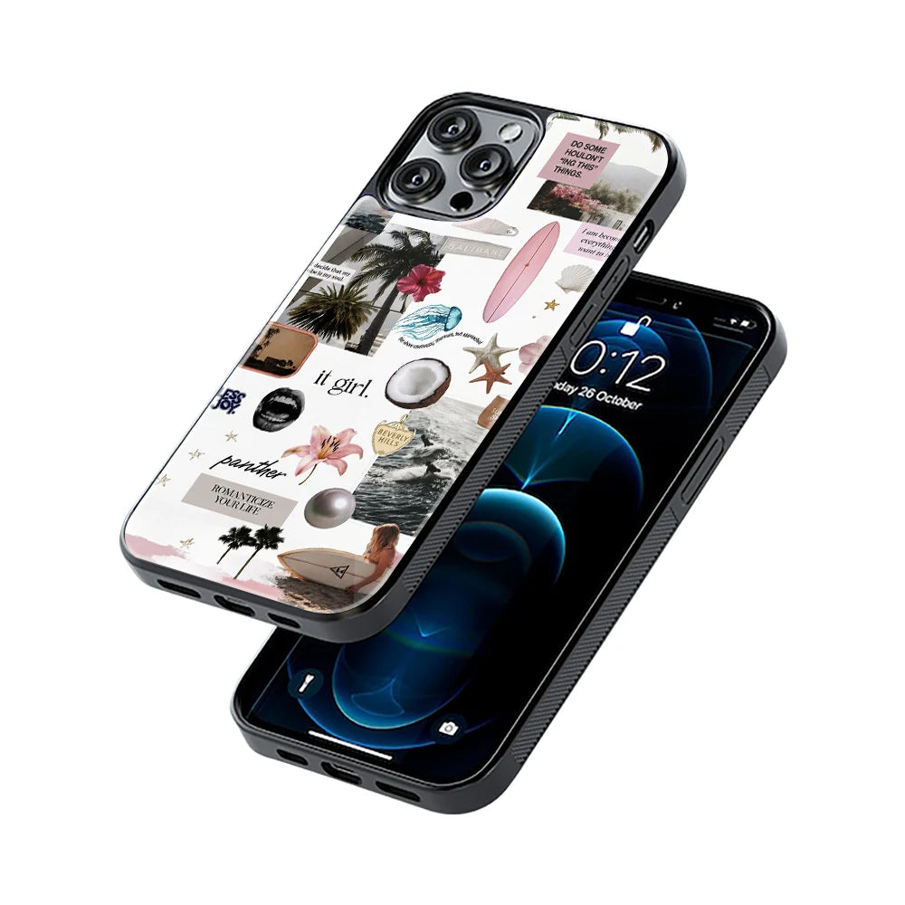 Protective Glass Back Phone Case Compatible with iPhone, Samsung, OnePlus, Pixel & More