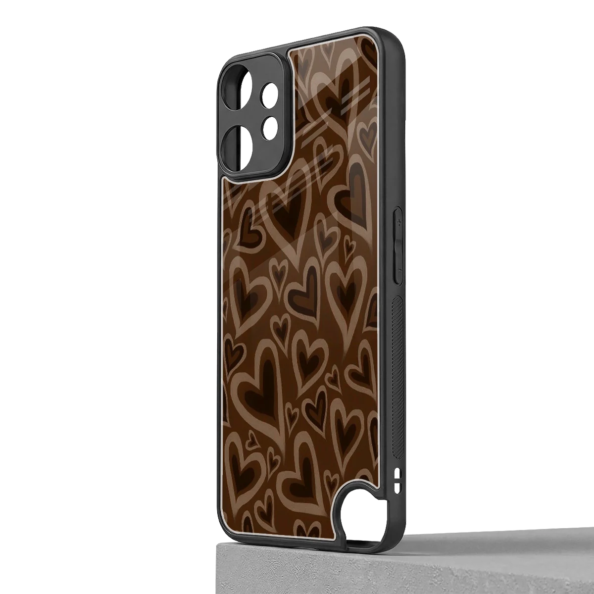 Toasty Brown Hearts cmf nothing phone 2 pro mobile cover | shockproof glass phone case