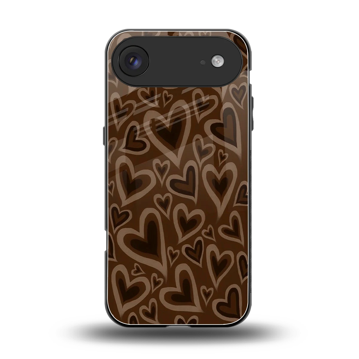 Toasty Brown Hearts back phone cover | glass case for iphone air