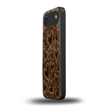 Toasty Brown Hearts iphone air mobile cover | shockproof glass phone case