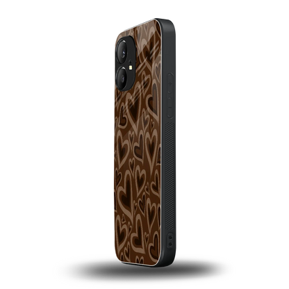 Toasty Brown Hearts nothing phone 1 mobile cover | shockproof glass phone case