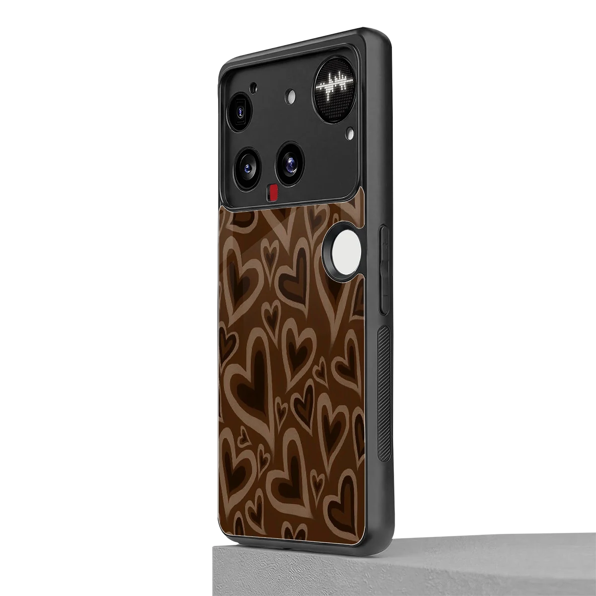 Toasty Brown Hearts nothing phone 3 mobile cover | shockproof glass phone case