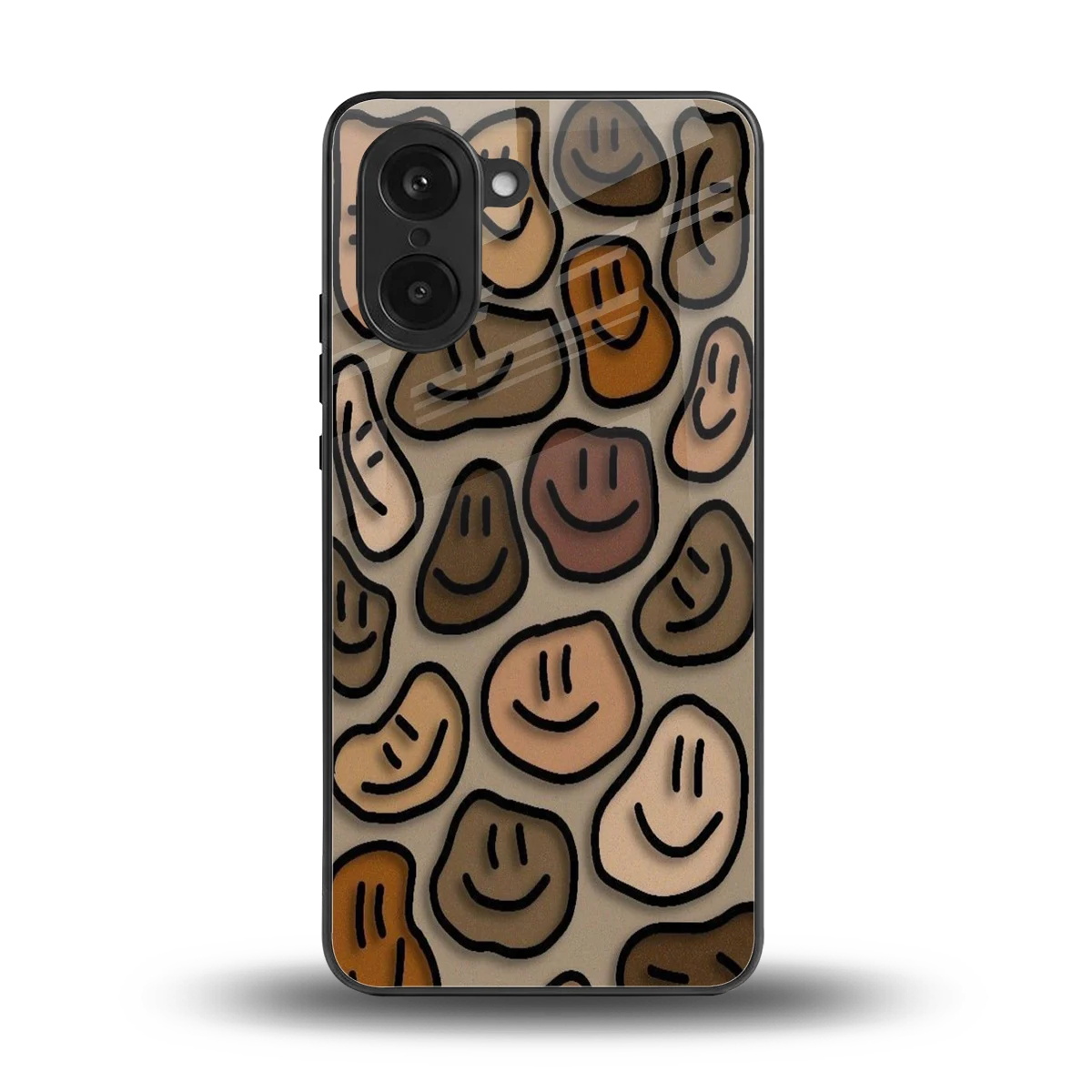 Toasty Brown Smileys back phone cover | glass case for oneplus nord ce5 5g