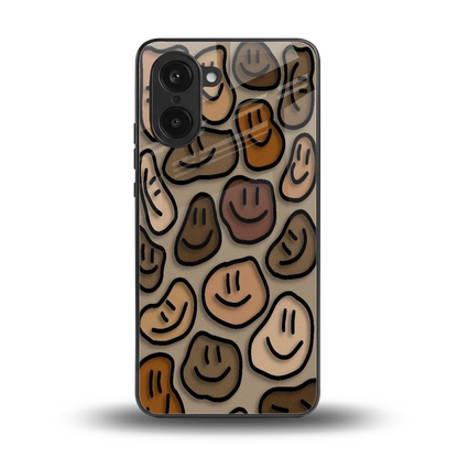 Toasty Brown Smileys back phone cover | glass case for oneplus nord ce5 5g