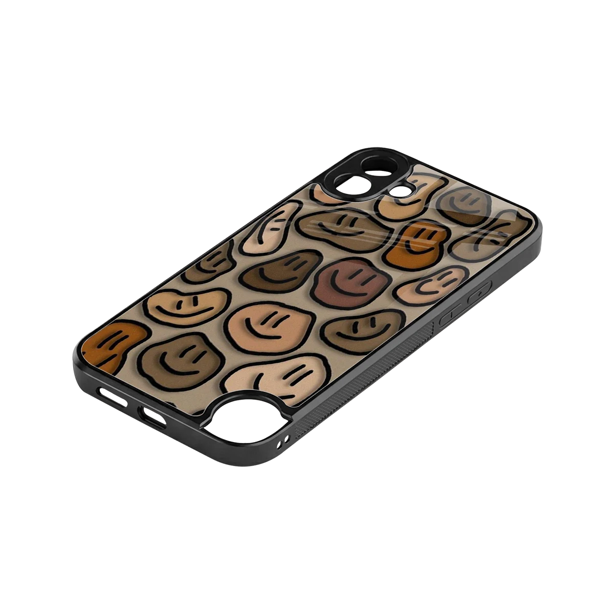Toasty Brown Smileys stylish phone case for cmf nothing phone 1 | glossy glass and slim fit