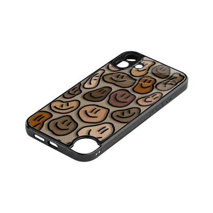 Toasty Brown Smileys stylish phone case for cmf nothing phone 1 | glossy glass and slim fit