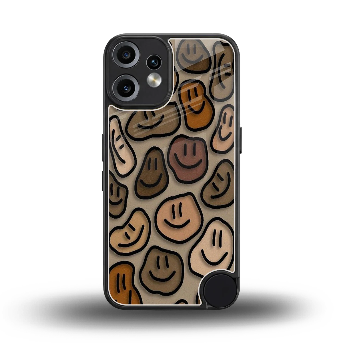 Toasty Brown Smileys back phone cover | glass case for cmf nothing phone 2 pro